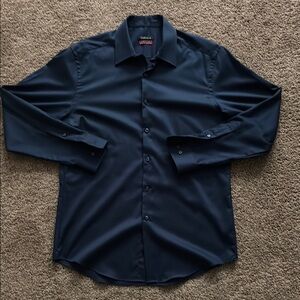 Van Heusen Blue Dress Shirt Classic Style